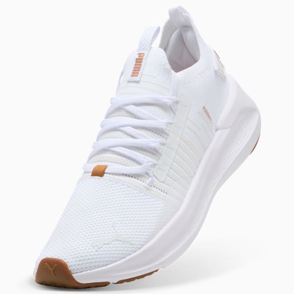 SOFTRIDE Symmetry Fuzion Running Shoes, PUMA White-Vapor Gray-Gum, extralarge