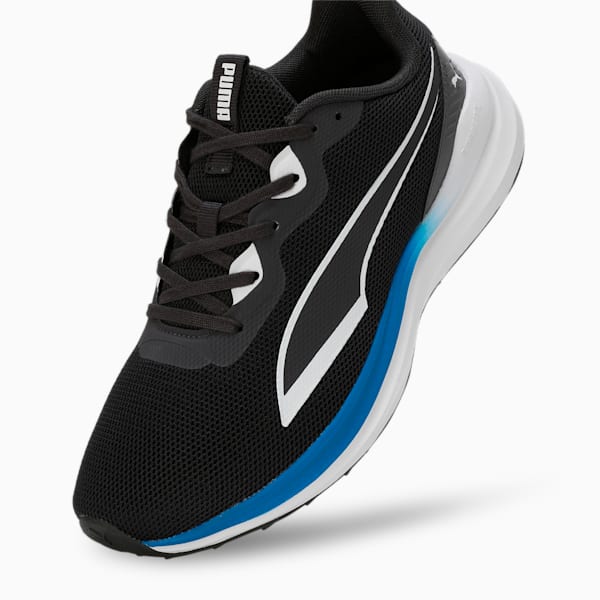 PUMA Exotine 4.0 Men's Running Shoes, Flat Dark Gray-PUMA White-Racing Blue, extralarge-IND