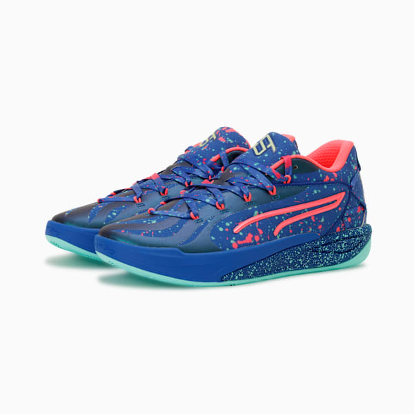 Tenis básquetbol Stewie 4 Night Vision Mujer, Vivid Blue-Electric Peppermint, extralarge