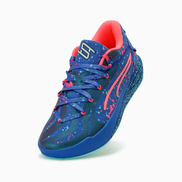 Tenis básquetbol Stewie 4 Night Vision Mujer, Vivid Blue-Electric Peppermint, extralarge