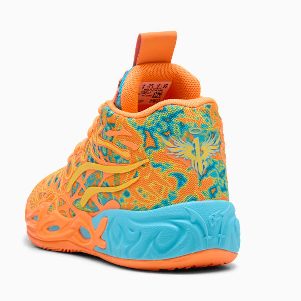 MB.04 Graffiti Basketball Shoes Big Kids, Bright Aqua-Heat Fire, extralarge