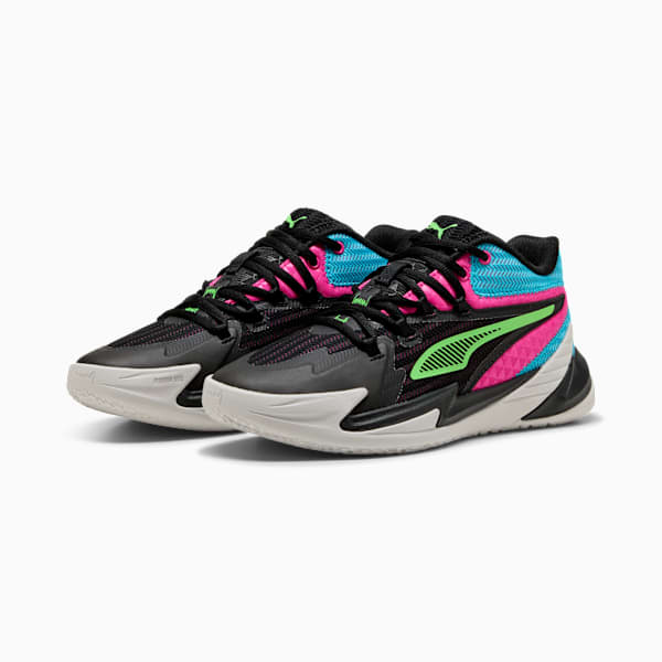 Tenis de básquet The Dagger para adolescentes, PUMA Black-Fluro Pink Pes, extralarge