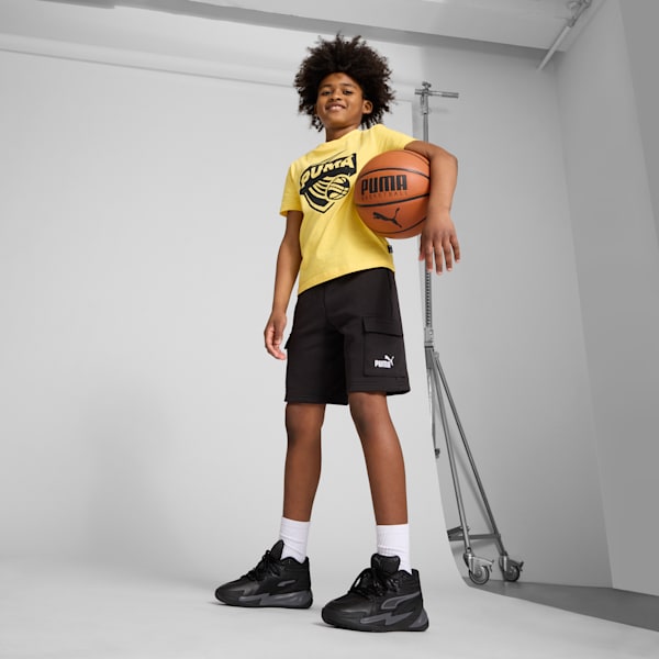 Dagger Big Kids' Basketball Shoes, PUMA Black-Galactic Gray, extralarge