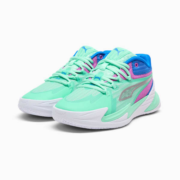 Dagger Big Kids' Basketball Shoes, Green Glimmer-Pure Magenta, extralarge