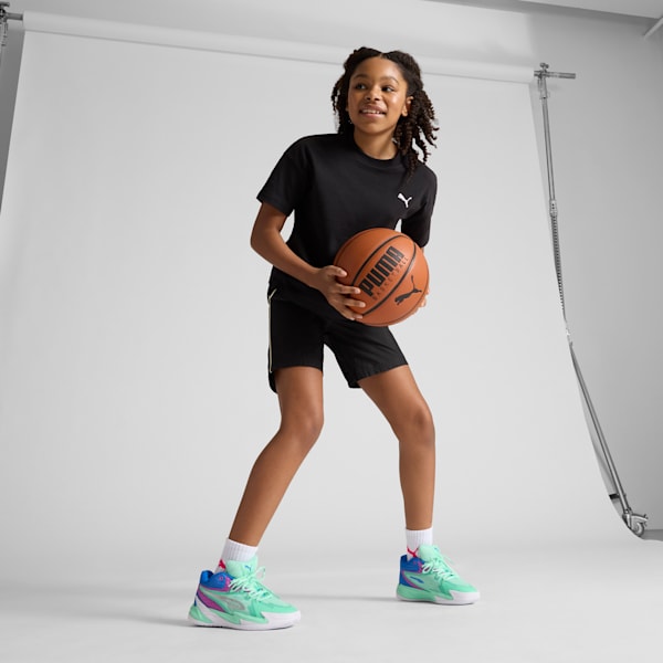 Chaussures de basketball Dagger Enfant et adolescent, Green Glimmer-Pure Magenta, extralarge