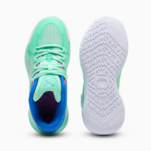 Dagger Big Kids' Basketball Shoes, Green Glimmer-Pure Magenta, extralarge