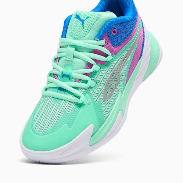 Dagger Big Kids' Basketball Shoes, Green Glimmer-Pure Magenta, extralarge