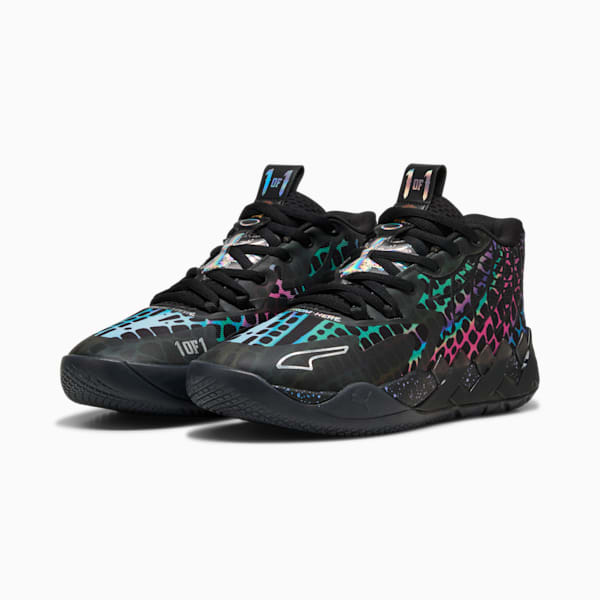 Tenis PUMA HOOPS x TORTUGAS NINJA MB.01 Baxter, PUMA Black-PUMA Red, extralarge