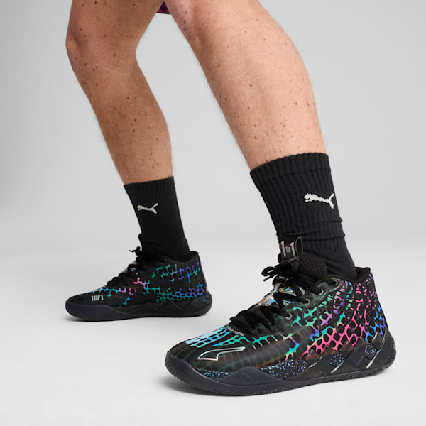 Tenis PUMA HOOPS x TORTUGAS NINJA MB.01 Baxter, PUMA Black-PUMA Red, extralarge