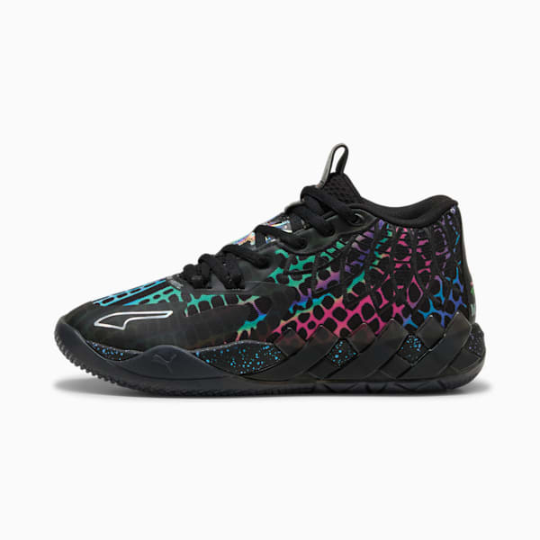 Tenis PUMA HOOPS x TORTUGAS NINJA MB.01 Baxter, PUMA Black-PUMA Red, extralarge