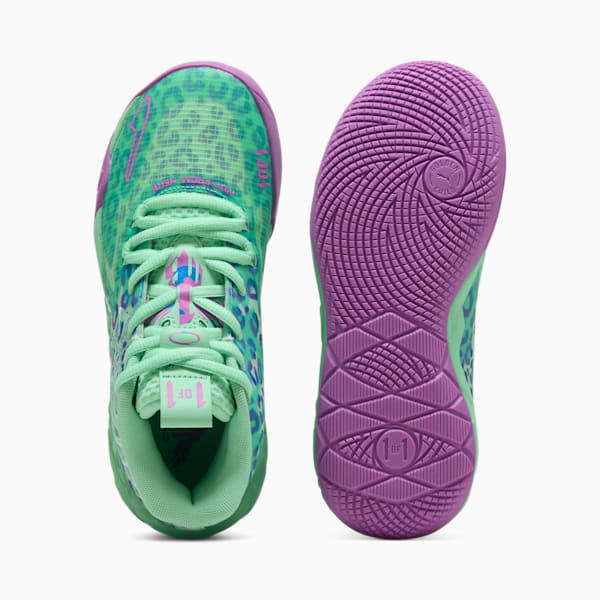 PUMA x LAMELO BALL MB.01 Alien Safari Big Kids' Basketball Shoes, Green Glimmer-Pure Magenta-Hyperlink Blue, extralarge