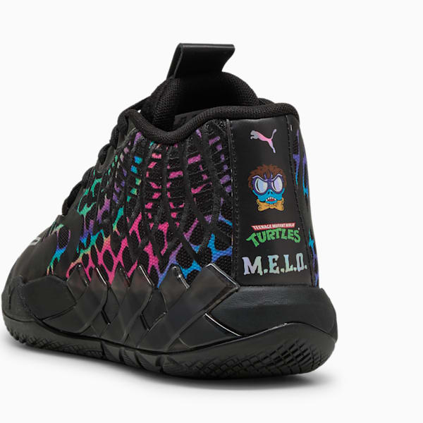 PUMA x LAMELO BALL x TMNT MB.01 Baxter Stockman Big Kids' Basketball Shoes, PUMA Black-PUMA Red, extralarge