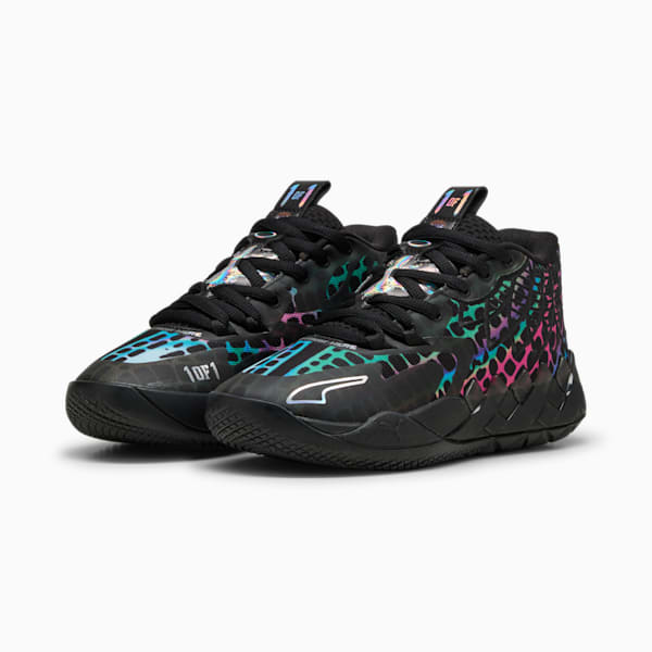 Tenis PUMA HOOPS x TORTUGAS NINJA MB.01 Baxter, PUMA Black-PUMA Red, extralarge