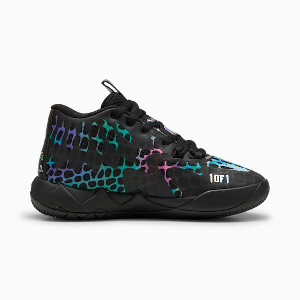 Tenis PUMA HOOPS x TORTUGAS NINJA MB.01 Baxter, PUMA Black-PUMA Red, extralarge