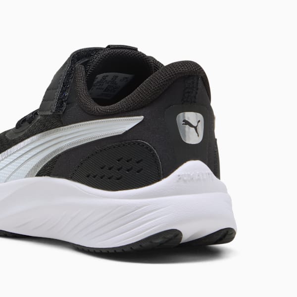 Tenis Pounce Lite para niños, PUMA Black-PUMA White-PUMA Silver, extralarge
