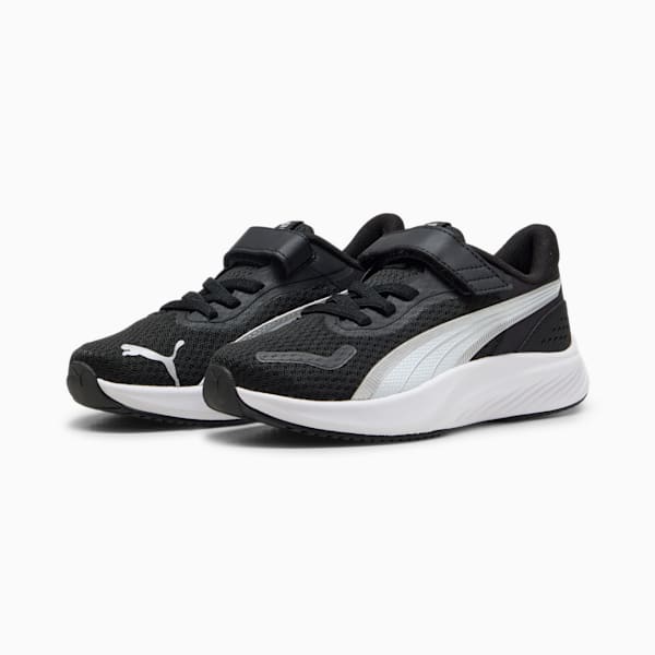 Tenis Pounce Lite para niños pequeños, PUMA Black-PUMA White-PUMA Silver, extralarge