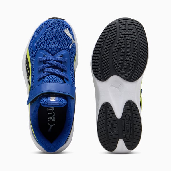 Pounce Lite Little Kids' Easy On Sneakers, Vivid Blue-Lemon Sherbert-PUMA White, extralarge