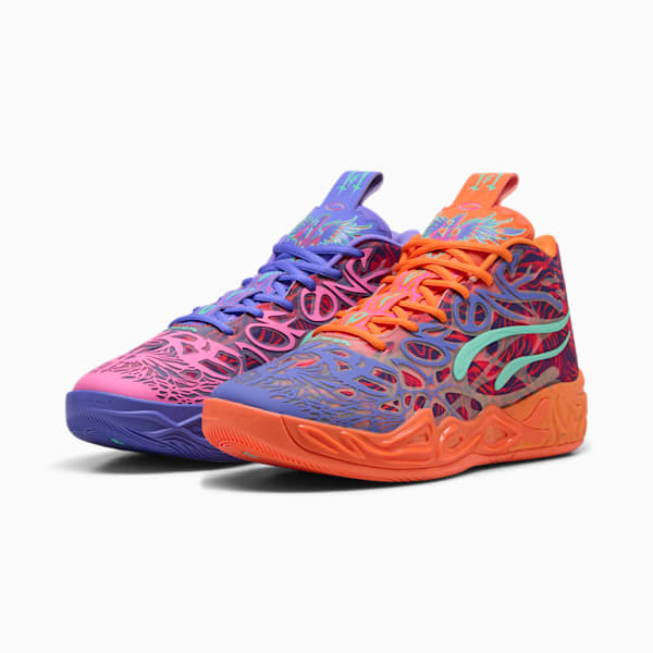 Tenis de básquet MB.04 Creativity Pack, Dark Amethyst-Orange Glow-Poison Pink-Electric Peppermint, extralarge