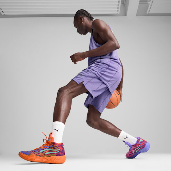 Tenis de básquet MB.04 Creativity Pack, Dark Amethyst-Orange Glow-Poison Pink-Electric Peppermint, extralarge