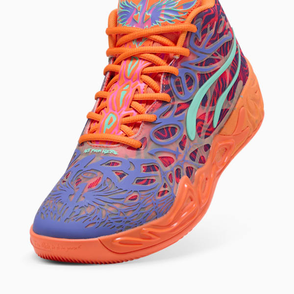 Tenis de básquet MB.04 Creativity Pack, Dark Amethyst-Orange Glow-Poison Pink-Electric Peppermint, extralarge