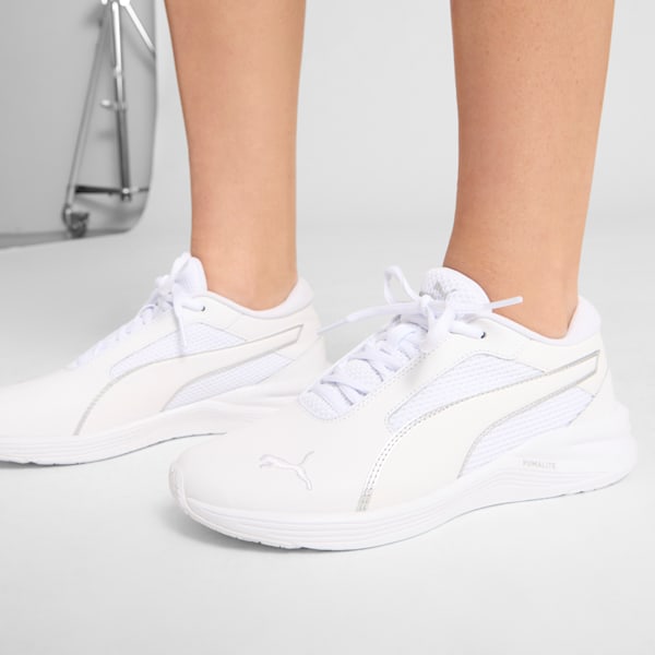 Zapatos para correr para mujer Prowl Ella Lite, PUMA White-Feather Gray-PUMA Silver, extralarge