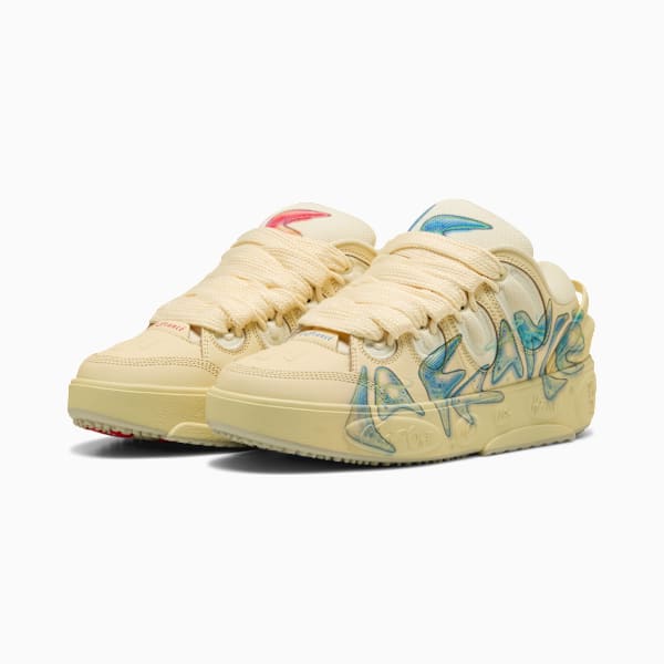 Tenis PUMA HOOPS x LAFRANCÉ Airbrush, Creamy Vanilla-Desert Dust, extralarge