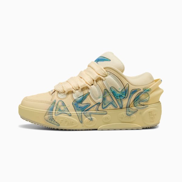 PUMA HOOPS x LAFRANCÉ Airbrush Sneakers, Creamy Vanilla-Desert Dust, extralarge
