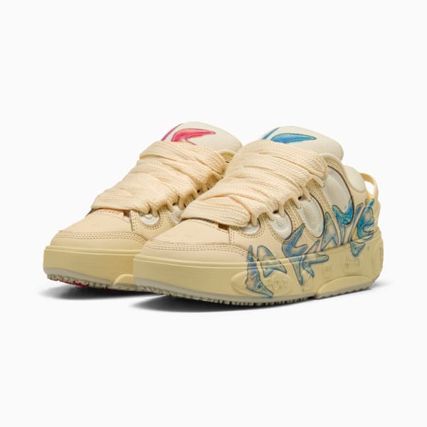 LaFrancé Airbrush Sneakers Big Kids, Creamy Vanilla-Desert Dust, extralarge
