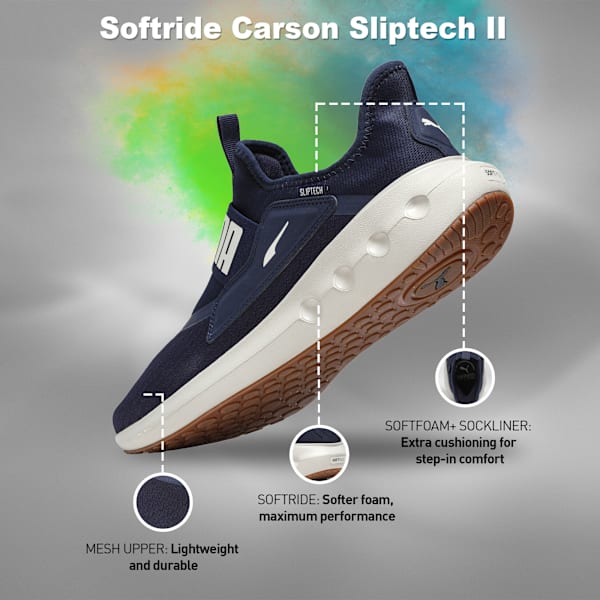 Softride Carson Hands-free Sliptech Walking Shoes, PUMA Navy-Alpine Snow-Gum, extralarge-IND