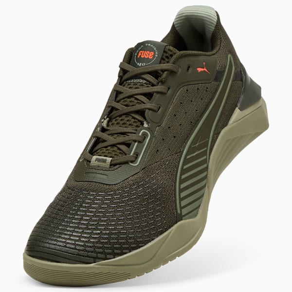 Fuse 4.0 Sneakers, Olive Green-Lux Army-Glowing Red, extralarge