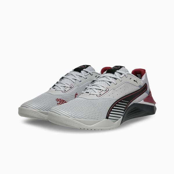 Fuse 4.0 Stability Training Shoes, Gray Echo-PUMA Black-Ruby Shimmer, extralarge-IND