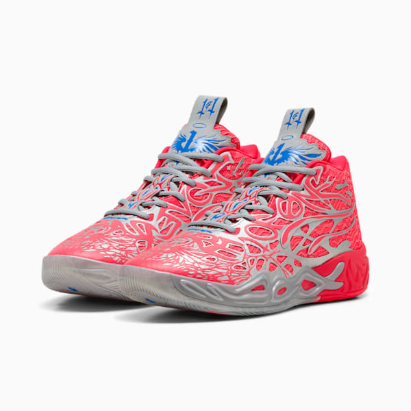 PUMA x LAMELO BALL MB.04 Slam Men's Basketball Shoes, PUMA Silver-Sunblaze, extralarge