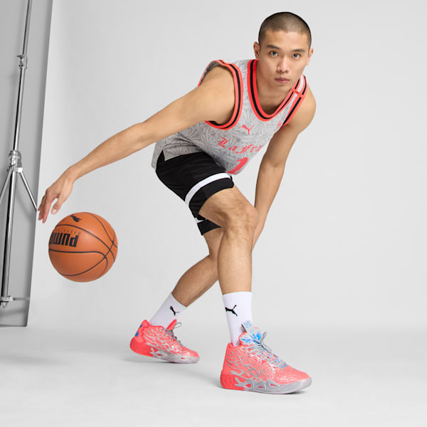 PUMA x LAMELO BALL MB.04 Slam Men's Basketball Shoes, PUMA Silver-Sunblaze, extralarge
