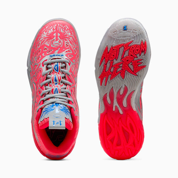 Zapatos de basquetbol PUMA x LAMELO BALL MB.04 Slam para hombre, PUMA Silver-Sunblaze, extralarge