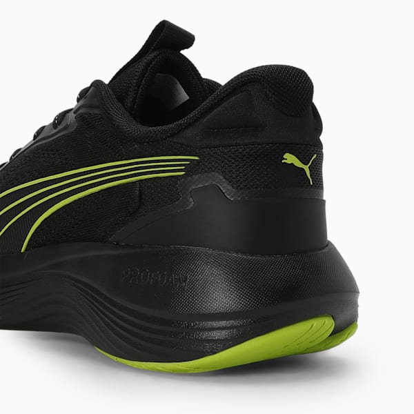 Galaxis Pro Men's Performance Boost Running Shoes, PUMA Black-Lime Smash-Strong Gray, extralarge-IND