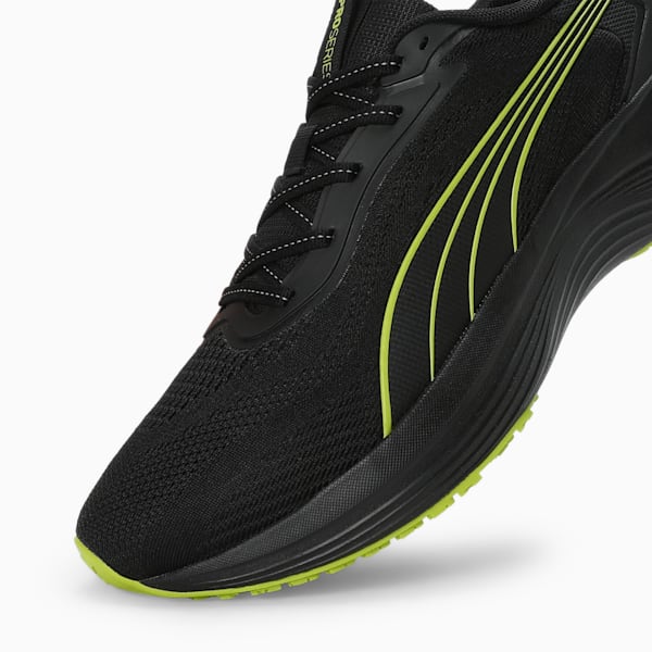 Galaxis Pro Men's Performance Boost Running Shoes, PUMA Black-Lime Smash-Strong Gray, extralarge-IND