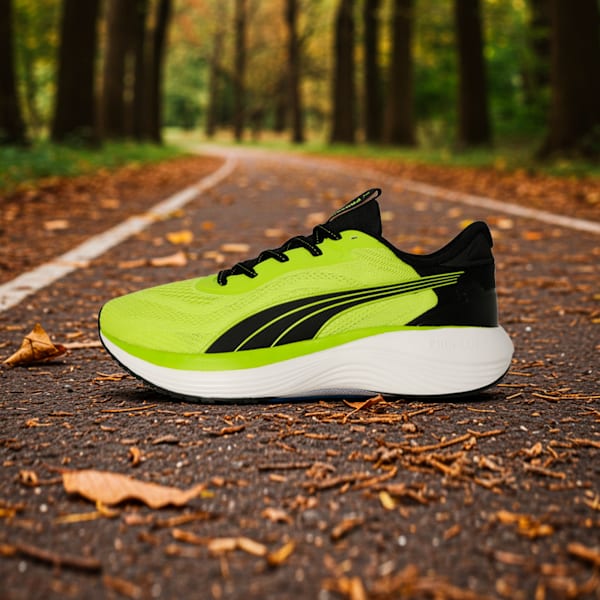 Galaxis Pro Men's Performance Boost Running Shoes, Lime Sheen-PUMA Black-PUMA White, extralarge-IND