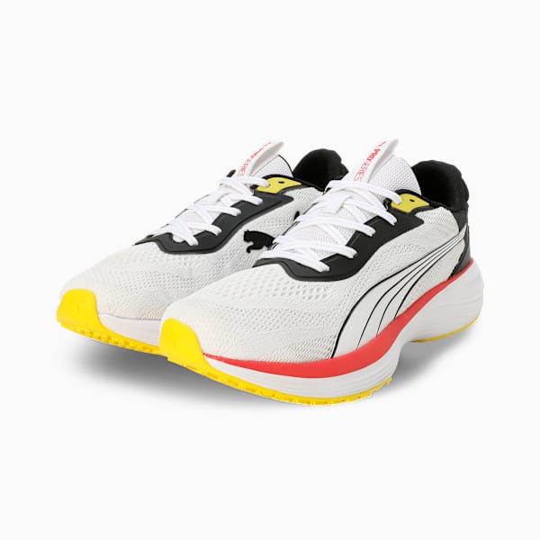 Galaxis Pro Men's Performance Boost Running Shoes, PUMA White-PUMA Black-Active Red, extralarge-IND