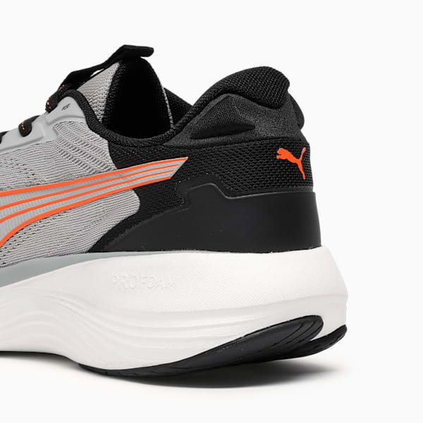 Galaxis Pro Men's Performance Boost Running Shoes, Gray Echo-PUMA White-Orange Glo, extralarge-IND