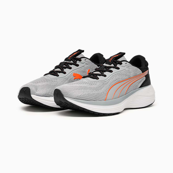 Galaxis Pro Men's Performance Boost Running Shoes, Gray Echo-PUMA White-Orange Glo, extralarge-IND