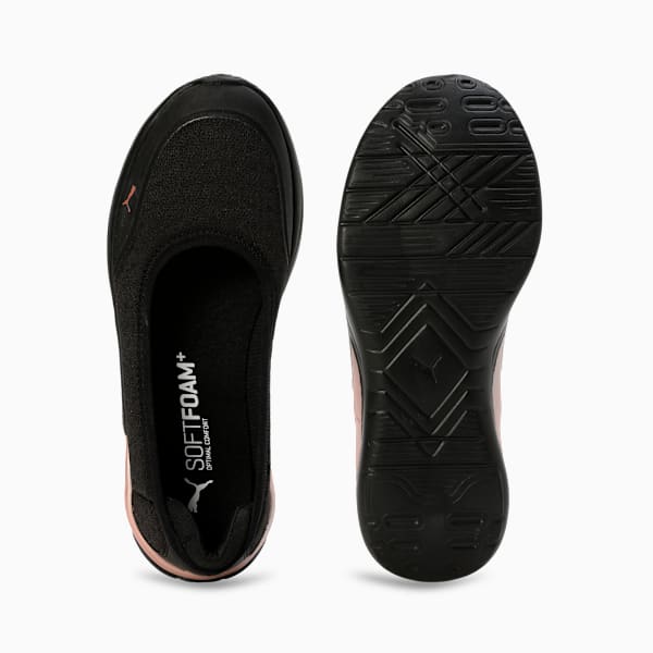 Softride Women's Slip-On Ballerinas, PUMA Black-Rose Gold, extralarge-IND