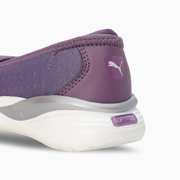 Softride Women's Slip-On Ballerinas, Purple Charcoal-PUMA White-PUMA Silver, extralarge-IND