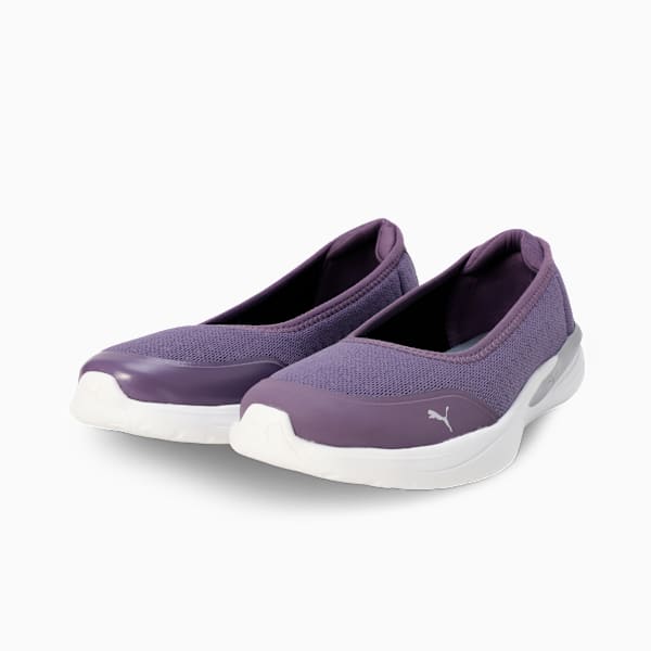 Softride Women's Slip-On Ballerinas, Purple Charcoal-PUMA White-PUMA Silver, extralarge-IND