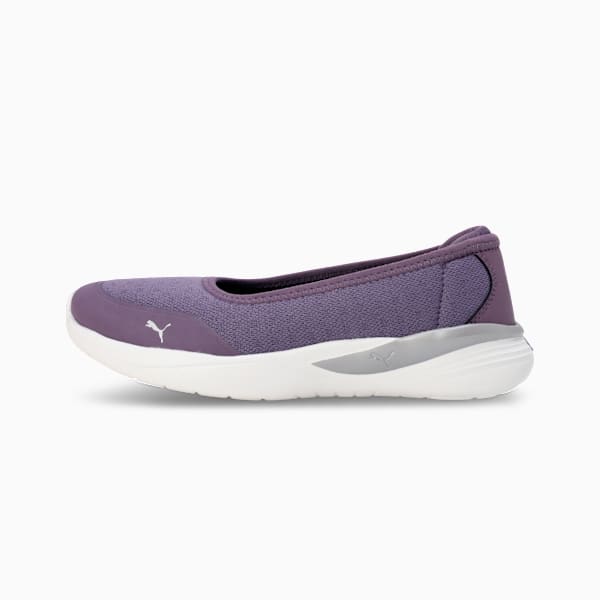 Softride Women's Slip-On Ballerinas, Purple Charcoal-PUMA White-PUMA Silver, extralarge-IND