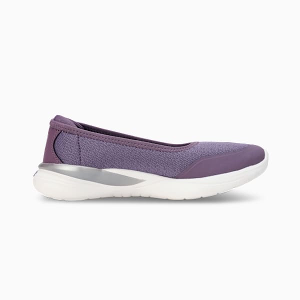 Softride Women's Slip-On Ballerinas, Purple Charcoal-PUMA White-PUMA Silver, extralarge-IND