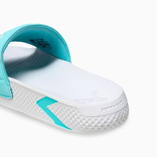 SoftridePro Leadpuff Women's Sandal, PUMA White-Safe Lake-Aqua, extralarge-IND