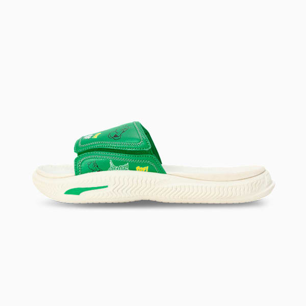 Softride ProSlide Men's Slip On Slides, Grassy Green-Warm White, extralarge-IND