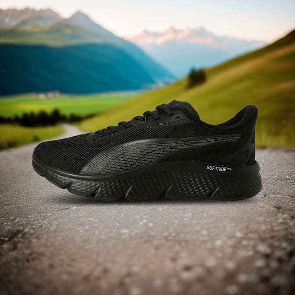 Softride Pro Dynamic Flex Men's Comfort Running Shoes, PUMA Black-Flat Dark Gray-Flat Medium Gray, extralarge-IND