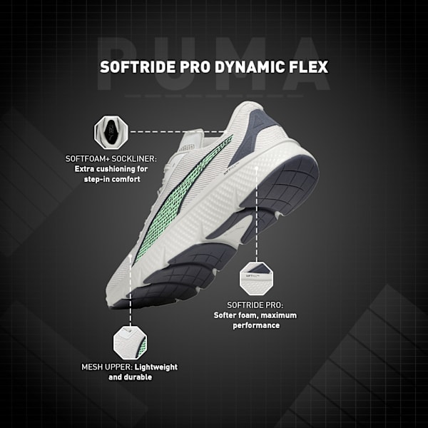 Softride Pro Dynamic Flex Men's Comfort Running Shoes, Glacial Gray-Galactic Gray-Fizzy Apple, extralarge-IND