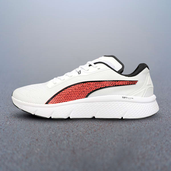 Softride Pro Dynamic Flex Men's Sports Shoes, PUMA White-Vapor Gray-PUMA Black, extralarge-IND